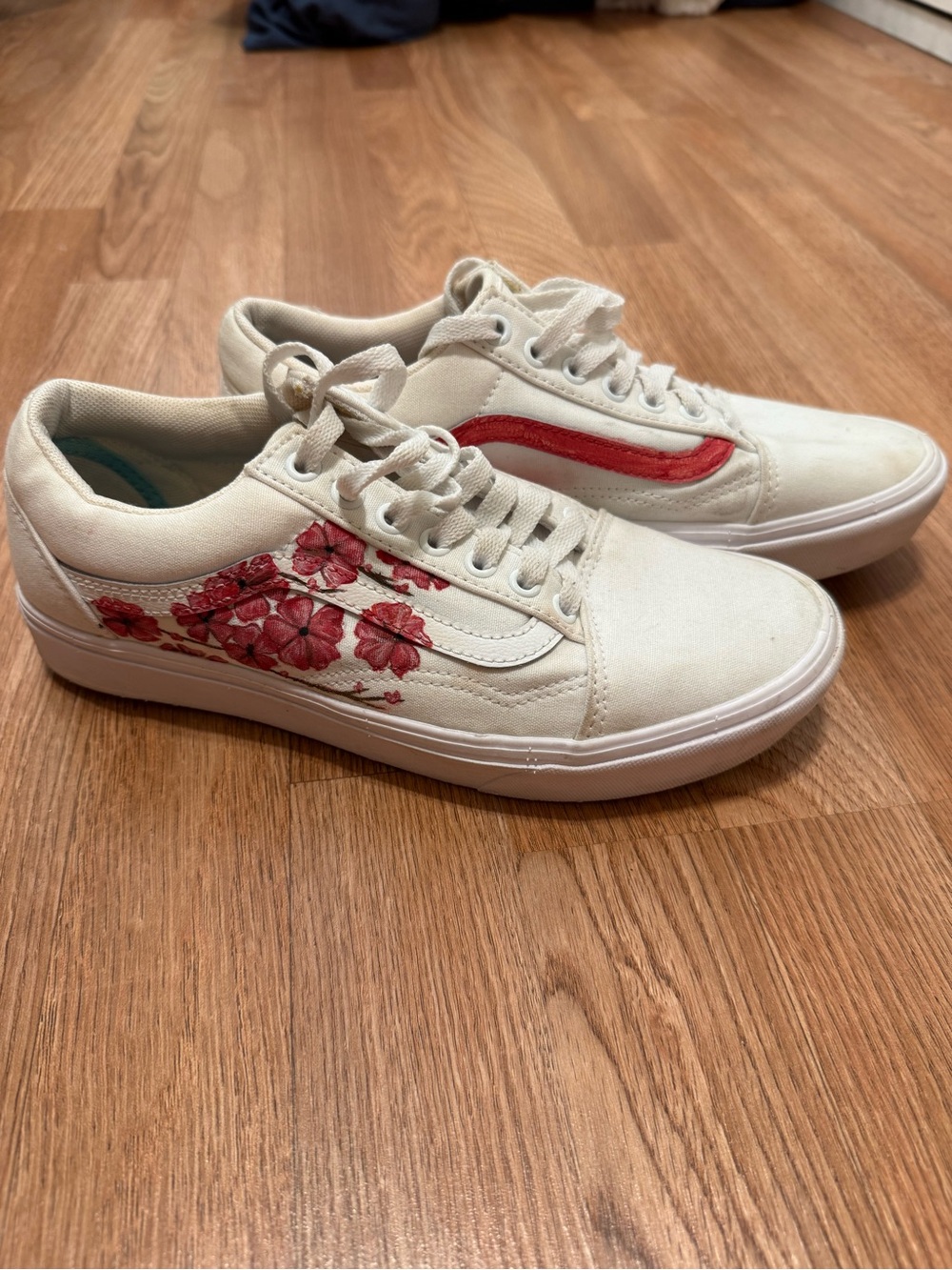 Custom Hand-Painted Floral Vans